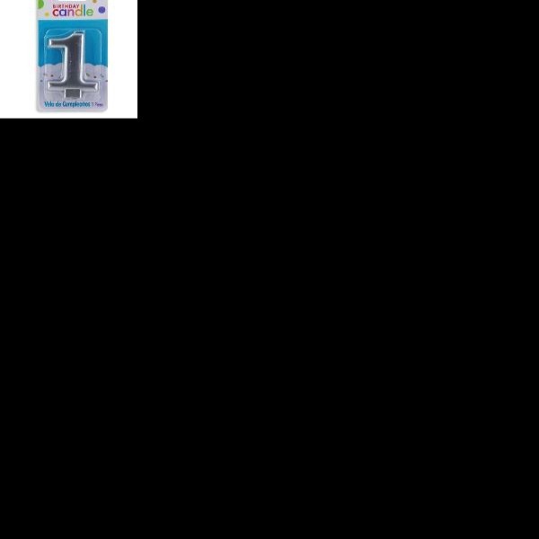 VELA NUMERO 1 PLATA METALICO GRANMARK PZA